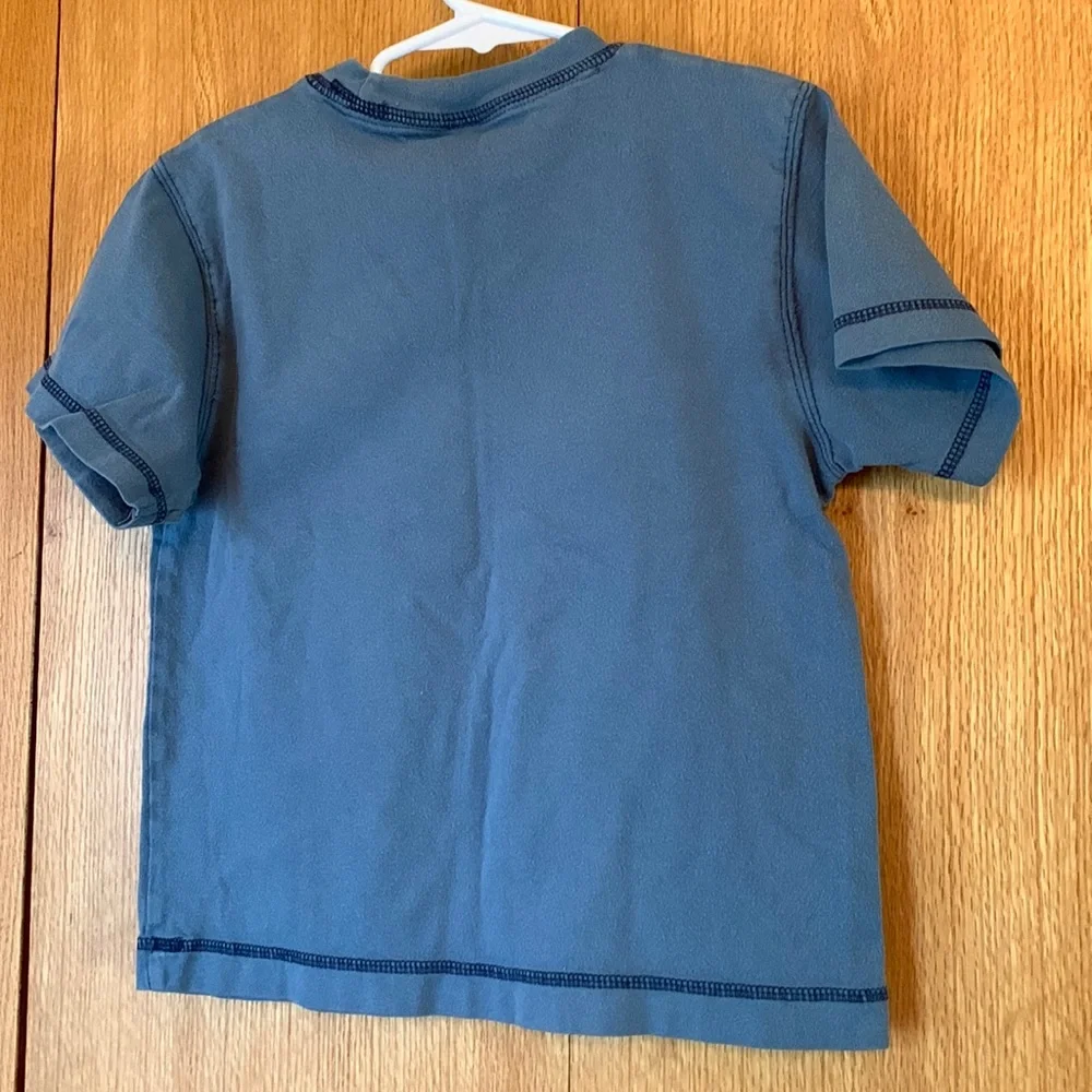Gymboree EXCAVATOR blue boy’s size 5 cotton graphic heavy duty t-shirt VGUC